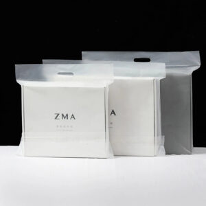 Ready to Ship Blank Matte Clear Handle Mailing Bags