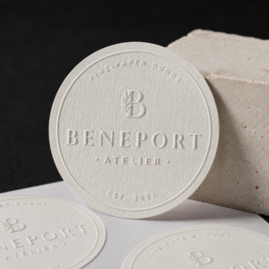 Custom Embossed Logo Stickers for Packaging Seals and Product Labels