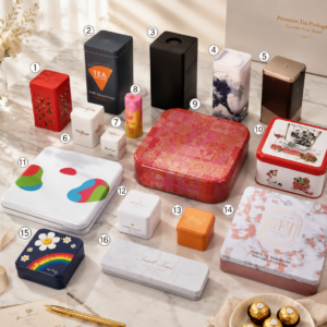 Custom Square Tin Boxes Metal Cans